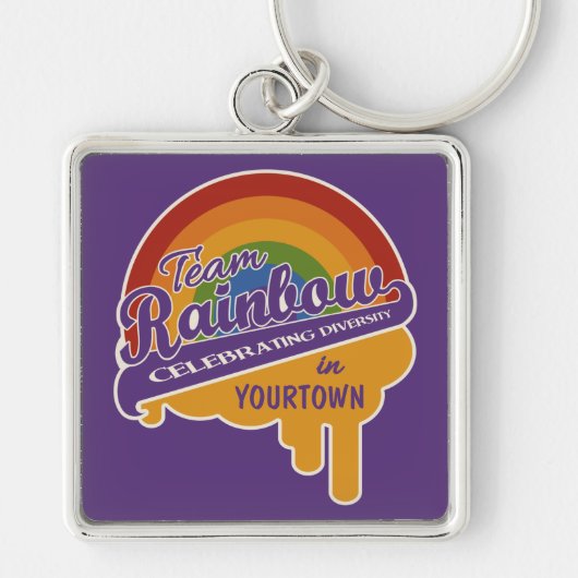 Team Rainbow benutzerdefinierte Schlüsselkette Schlüsselanhänger (Vorne)