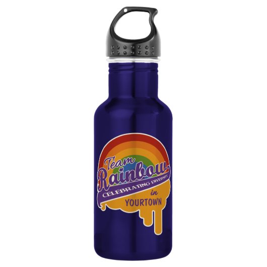 Team Rainbow-benutzerdefinierte Trinkflasche (Vorderseite)