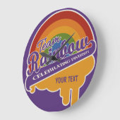 Team Rainbow benutzerdefinierte Wanduhr (Winkel)