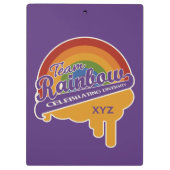 Team Rainbow-benutzerdefinierte Zwischenablage Klemmbrett (Rückseite)