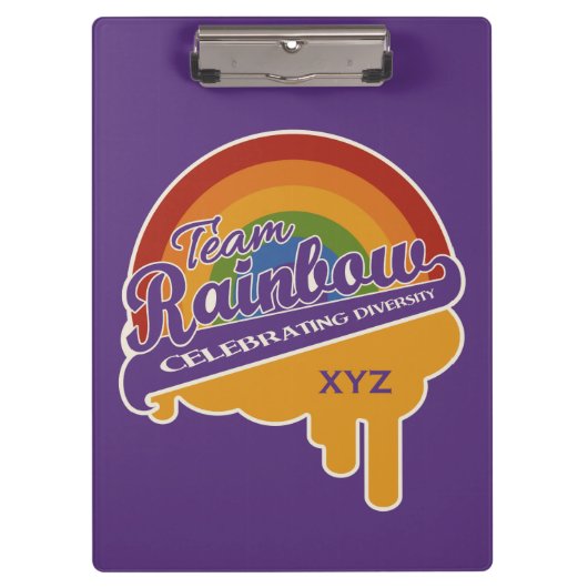 Team Rainbow-benutzerdefinierte Zwischenablage Klemmbrett (Vorderseite)