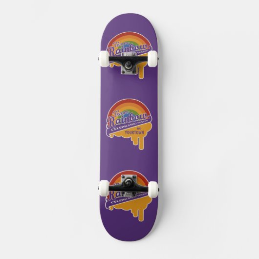 Team Rainbow Custom Skateboard (Vorderseite)
