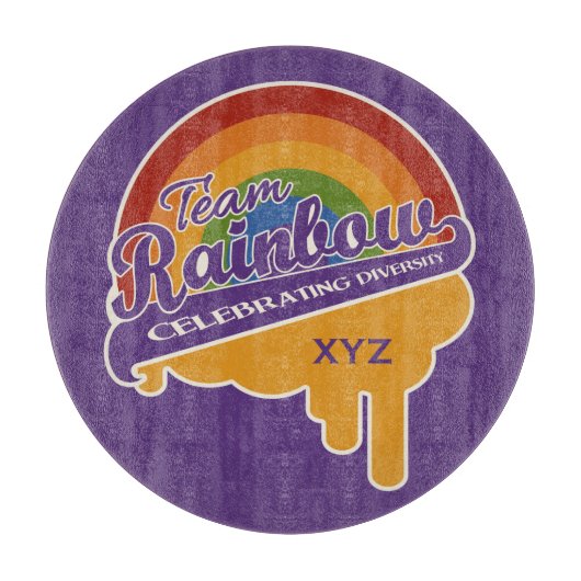 Team Rainbow-Schneidbrett Schneidebrett (Vorderseite)
