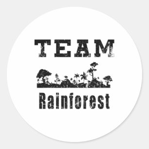 Team Rainforest Earth Day Vintag Runder Aufkleber