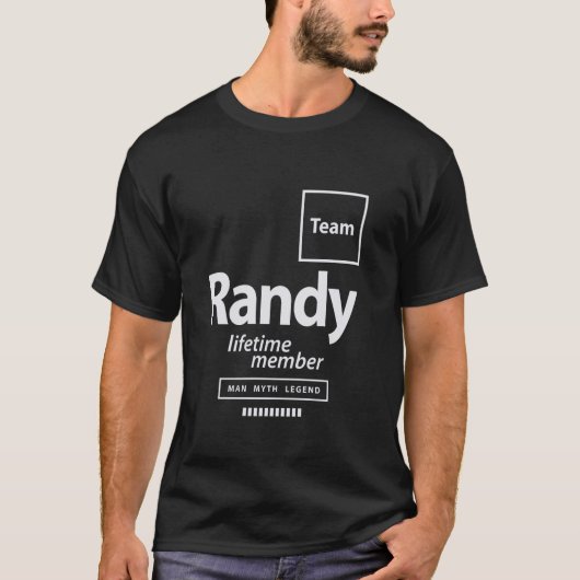 Team Randy Lifetime Member Funny Name Randy T-Shirt (Vorderseite)