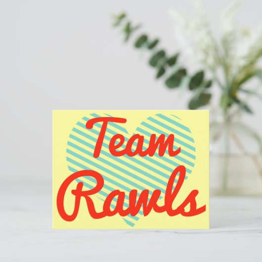 Team Rawls Postkarte (Stehend Vorderseite)