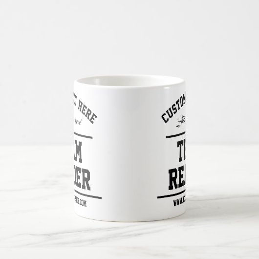 Team Reader. Moderne Weiß und Schwarz. Textvorlage Kaffeetasse (Mittel)