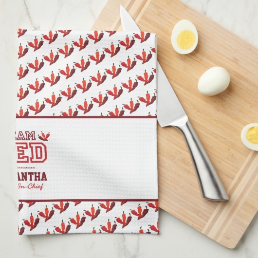 TEAM RED GESCHIRRTUCH (Viertel Falte)