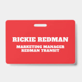 Team Red personalisiert Name Team Gebäude Abzeiche Ausweis (Back)