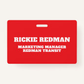 Team Red personalisiert Name Team Gebäude Abzeiche Ausweis (Rückseite)