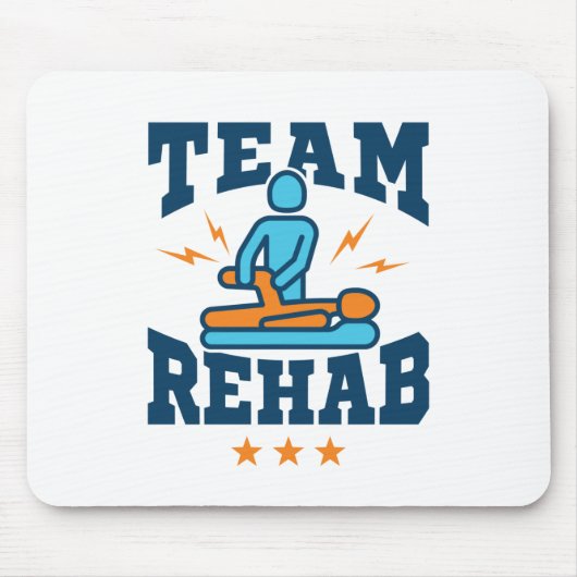 Team Rehab Physikalischer Therapeut Squad Mitarbei Mousepad (Vorne)