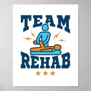 Team Rehab Physikalischer Therapeut Squad Mitarbei Poster