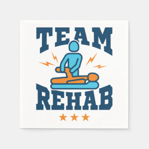 Team Rehab Physikalischer Therapeut Squad Mitarbei Serviette