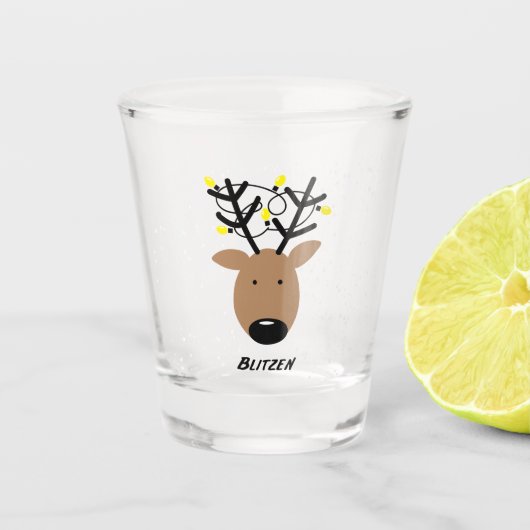 Team Reindeer - Blitzen Schnapsglas (Vorderseite)