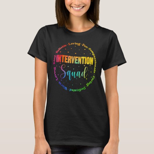 Team Response Intervention Lehrer Schule Squad T-Shirt (Vorderseite)