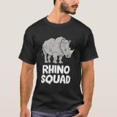 Team Rhino Rhino Squad Love Rhinoceros T-Shirt (Vorderseite)