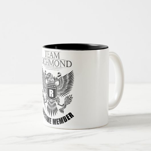 Team Richmond Lifetime-Mitglied Zweifarbige Tasse (VorderseiteRechts)