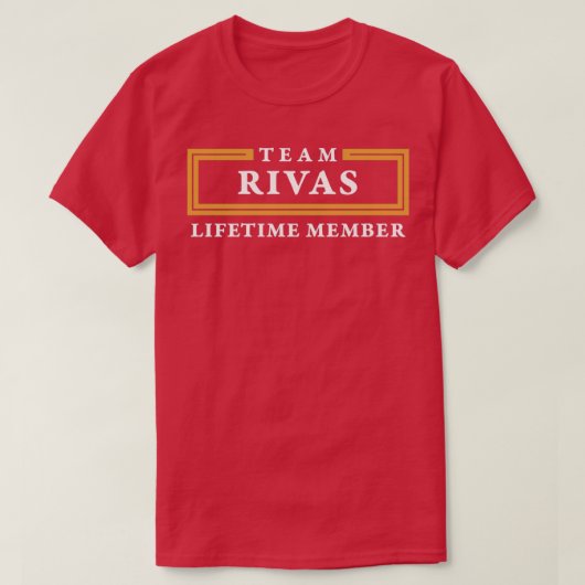Team Rivas Lifetime Member Surname  T-Shirt (Design vorne)