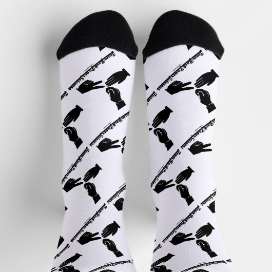 Team Rock Paper Scisser Handspiel Entscheider Socken (Oben)