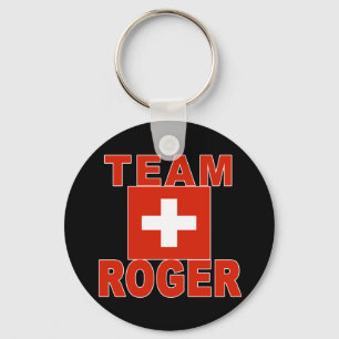 Team Roger with Swiss Flag Schlüsselanhänger