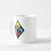 Team Roo Insel-Logo Kaffeetasse (Vorderseite Links)