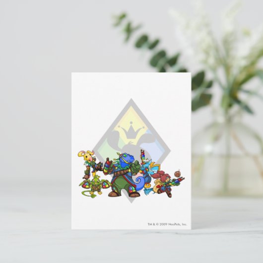 Team Roo Island Group Postkarte (Stehend Vorderseite)