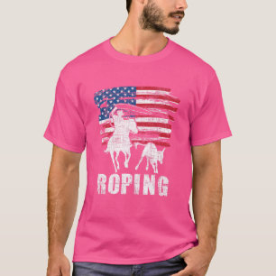 Team Roper US American Flag Heeler T-Shirt