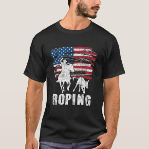 Team Roper US American Flag Heeler T-Shirt