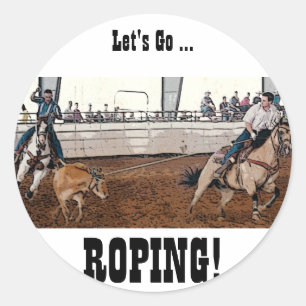 Team Ropers Runder Aufkleber