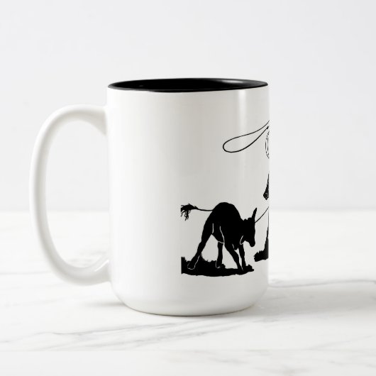 Team Roping-Tasse Zweifarbige Tasse (Links)