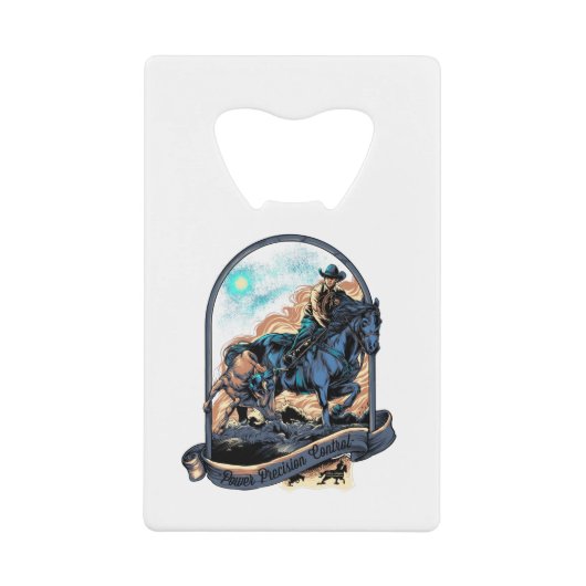 Team-Roping Titel-Cowboy-Western-Rodeo-Ranch Geldbeutel Flaschenöffner (Vorderseite)