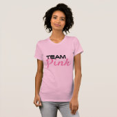 Team-rosa Geschlecht decken T - Shirt auf (Vorne ganz)
