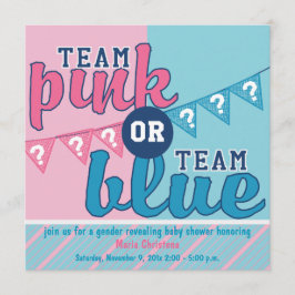 Team-rosa oder blaues Geschlecht decken Einladung