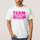 Team rosa personalisierte Familie oder Gruppe T -  T-Shirt (Vorderseite)