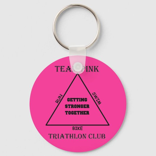 Team-Rosa-Schlüsselanhänger Schlüsselanhänger (Vorderseite)