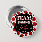 Team Rosen Pistolen oder Rosen Geschlecht Enthüllu Button (Vorne & Hinten)