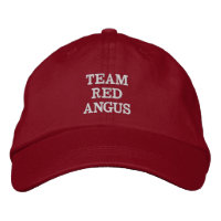 Team-roter Angus-Hut