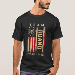 Team RUANO Lebenslanges Mitglied Amerikanische Fla T-Shirt