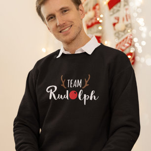 Team Rudolph Christmas Motif T-Shirt