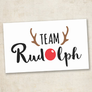 Team Rudolph Christmas Zitat Rechteckiger Aufkleber