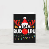 Team Rudolph-cool Christmas Reindeer Costume Karte (Vorderseite)