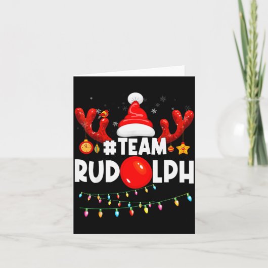 Team Rudolph-cool Christmas Reindeer Costume  Karte (Vorderseite)