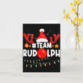 Team Rudolph-cool Christmas Reindeer Costume  Karte (Gelbe Blume)