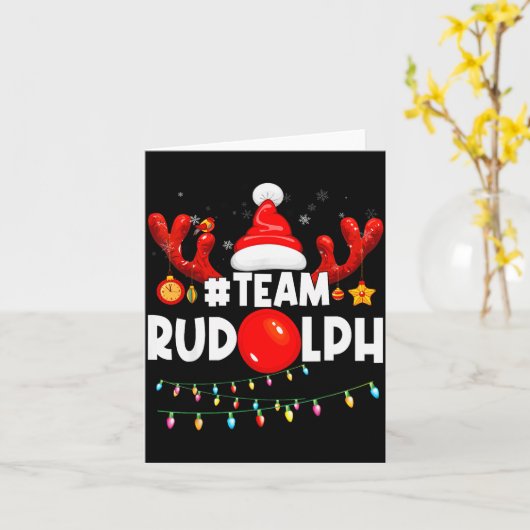 Team Rudolph-cool Christmas Reindeer Costume Karte (Gelbe Blume)