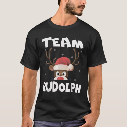 Team Rudolph Funny Xmas Rentier Deer Lover Geschen T-Shirt (Vorderseite)