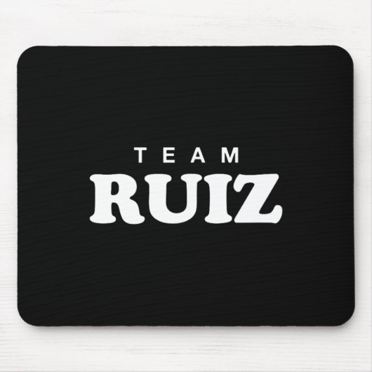 Team Ruiz Personalisierte Nachname Brautbauernfami Mousepad (Vorne)