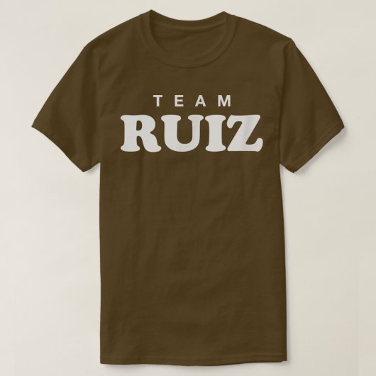 Team Ruiz Personalisierte Nachname Brautbauernfami T-Shirt (Design vorne)