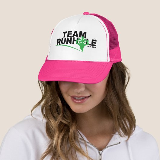 Team Runhole Hut ROSA! Truckerkappe (Beispiel)
