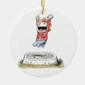 Team-Sackgassen-Verzierung Keramik Ornament (Vorne)