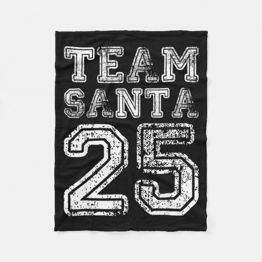 Team Santa 2025 Santa Claus Hat Christmas  Fleecedecke (Vorderseite)